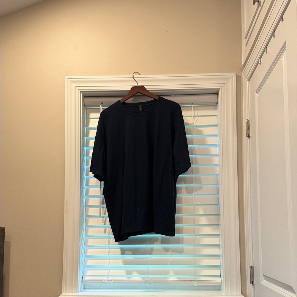 lululemon athletica Pique Oversized Fit Short Sleeve Tee Navy Blue